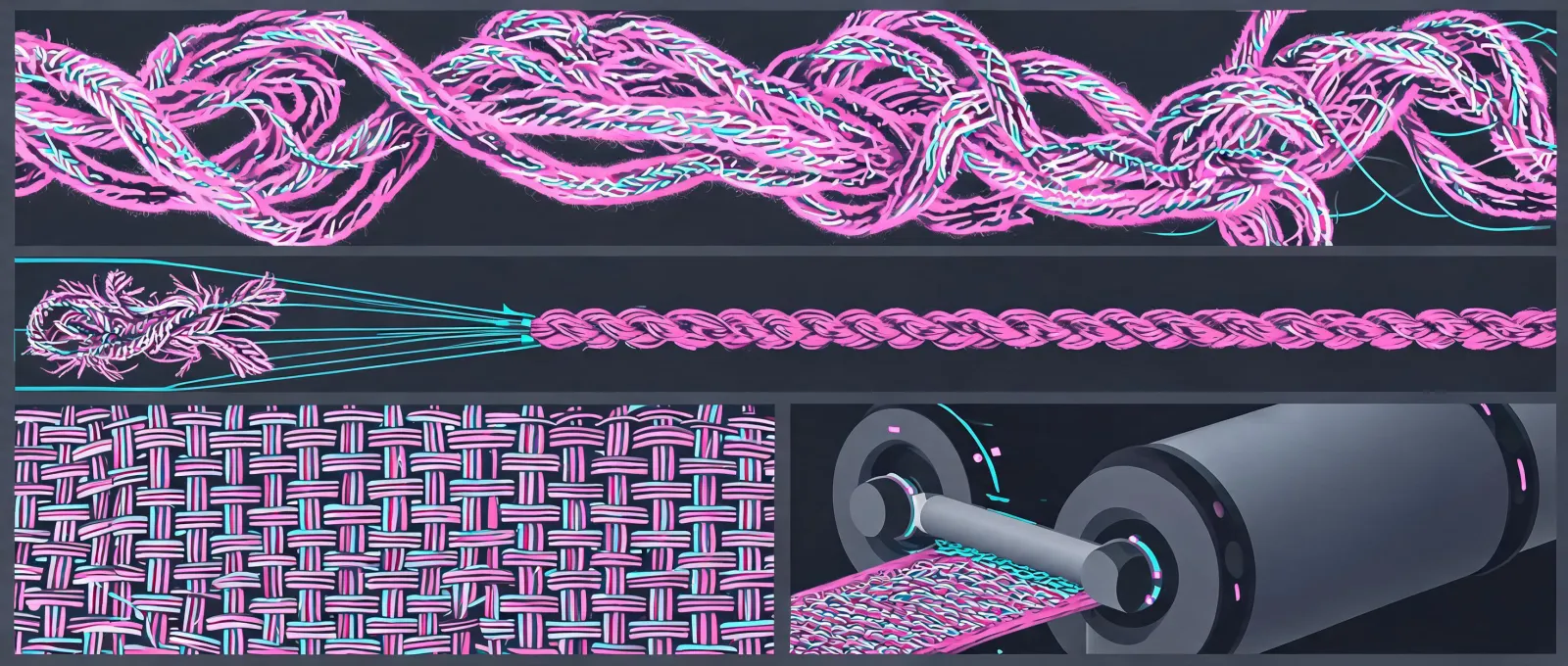 Wool fiber and finishing process visualization